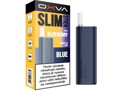 oxva slimstick elektronicka cigareta 1500mah blueberry 20mg blue color