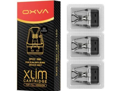 oxva xlim top fill ss cartridge 06ohm 2ml 3pack