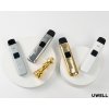 Uwell Caliburn G4 pod kity v prémiových barevných variantách zlaté stříbrné a bílé na mramorovém podkladu