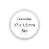 Sada O-kroužků / těsnění 17x1,5 mm (5ks)