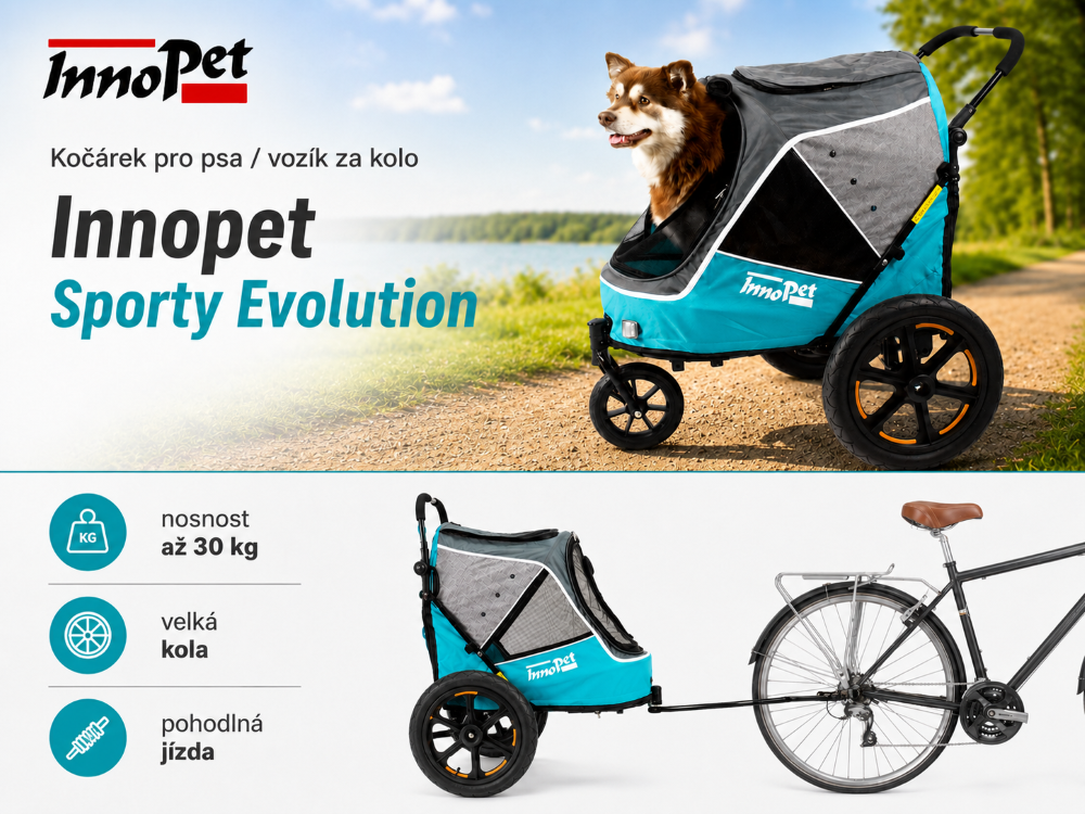 Kočárek pro psa a vozík za kolo Innopet Sporty Evolution