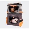 Dvoukomorový batoh pro psy a kočky ibiyaya - Two Tier Pet Backpack
