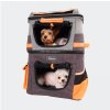 Dvoukomorový batoh pro psy a kočky ibiyaya - Two Tier Pet Backpack