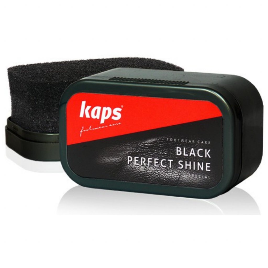 Hubka na leštenie čiernych topánok Kaps Black Perfect Shine