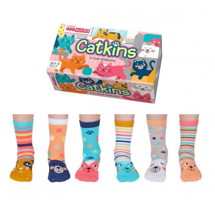 Veselé ponožky pre deti United OddSocks Catkins