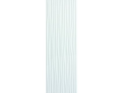 Glossy Wave White 30x90 matt 3D porcelán falburkolat