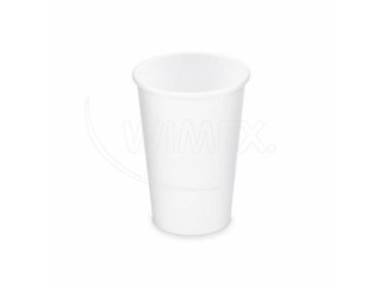 Papierový pohár biely Ø80mm 330ml `ML: 0,3L/10oz` [50 ks]