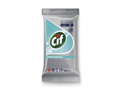 Cif Pro Formula Multipurpose Wipes  - Univerzálne čistiace utierky na všetky umývateľné povrchy (100ks v bal.)