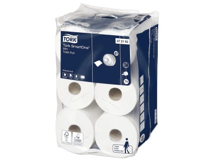 Tork SmartOne Mini toaletný papier (1kart.- 12ks), 2 vrstvový, biely