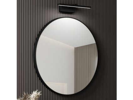 9129 8 hd lucy black 60 80 cm siroke kupelnove okruhle nastenne zrkadlo s ciernym hlinikovym ramom a led svetlom