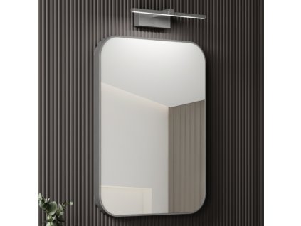 9138 8 hd kim chrome 50 60 cm siroke kupelnove zrkadlo na stenu s ramom z bruseneho hlinika a led svetlom