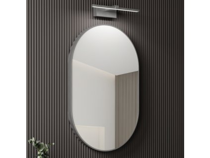 9162 8 hd kylie chrome 45 60 cm siroke nastenne kupelnove zrkadlo s chromovym hlinikovym ramom a led svetlom