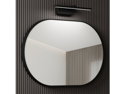 9177 8 hd kylie black 76 90 cm siroke kupelnove nastenne ovalne zrkadlo s ciernym hlinikovym ramom a led svetlom
