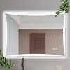 11379 hd luxor 120 cm siroke nastenne hranate led inteligentne zrkadlo s otocnym ambientnym osvetlenim dotykovym spinacom a funkciou odhmlievania
