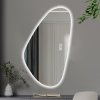 11382 9 hd cloud 60 cm siroke nastenne inteligentne led zrkadlo nepravidelneho tvaru s otocnym ambientnym osvetlenim dotykovym spinacom a funkciou odhmlievania