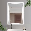 13533 11 hd luxor 80 cm siroke nastenne hranate led inteligentne zrkadlo s otocnym ambientnym osvetlenim dotykovym spinacom a funkciou odhmlievania