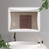 13536 11 hd luxor 80 cm siroke nastenne hranate led inteligentne zrkadlo s otocnym ambientnym osvetlenim dotykovym spinacom a funkciou odhmlievania
