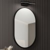 9165 8 hd kylie black 45 60 cm siroke nastenne kupelnove zrkadlo s ciernym hlinikovym ramom a led svetlom