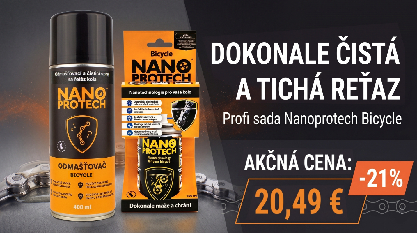 Sada 1x Odmasťovač 400 ml a 1x Mazivo na reťaz 150 ml Nanoprotech Bicycle