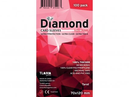 25727 tlama games obaly na karty diamond pink tarot 70x120 mm