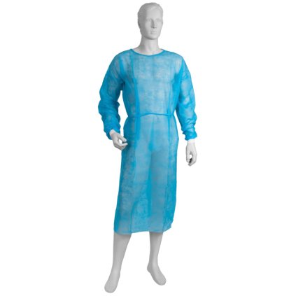 Ochranný plášť s manžetou, modrý (10 ks)