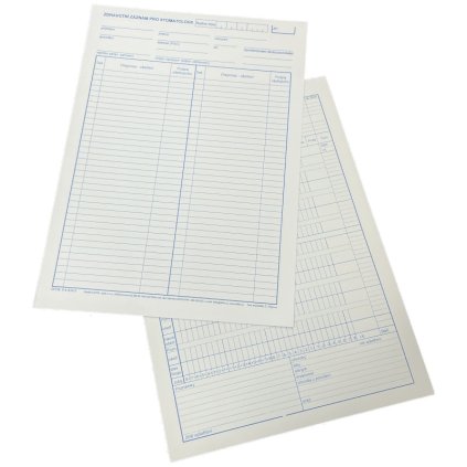 Zdravotní záznam pro stomatologii (karta A4)