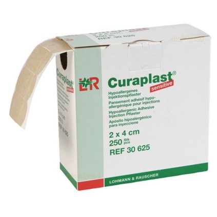 Curaplast sensitiv: 2x4 cm (1 role=250 náplastí)