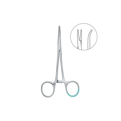 Svorka Halsted anatomická zahnutá 12,5 cm