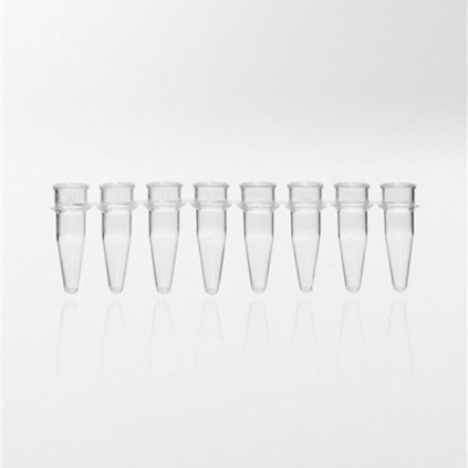 PCR micro-tube 8-strip 0,2 ml, bez víčka (karton 1.250 ks)