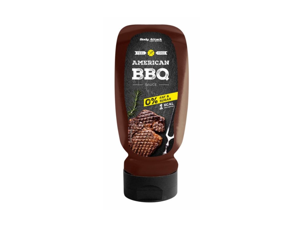 American BBQ Omáčka Body Attack – 320 ml pro dokonalou chuť grilovaných pokrmů a přírodní