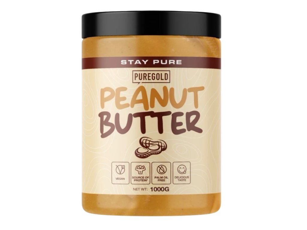 Arašídové máslo PureGold – 1000 g pro zdravé tuky, energii a podporu svalového růstu