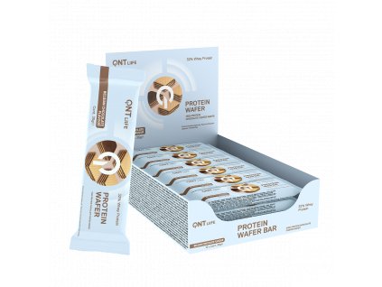 Protein Wafer QNT – proteinová oplatka s čokoládovou příchutí, box 12 ks