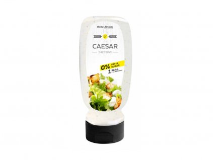 Body Attack Caesar Dressing 320 ml – krémový dresink s tradiční chutí Caesar pro saláty a pokrmy.
