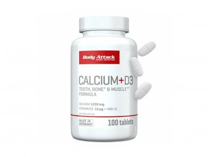 Body Attack Calcium + D3 - 100 kapslí