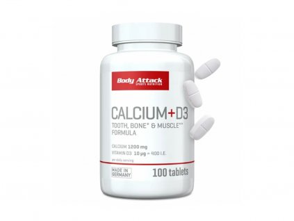 Calcium + D3 - Body Attack, 100 kapslí