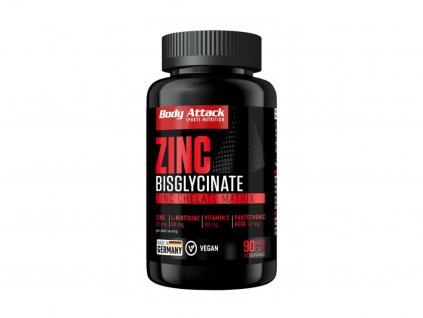 Zinek Bisglycinate od Body Attack – 90 kapslí pro podporu imunity, pokožky a antioxidantní ochranu