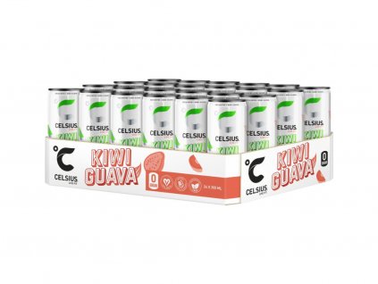 Celsius Energetický Nápoj - Příchuť  Kiwi Guava - 355ml - Box 24 kus