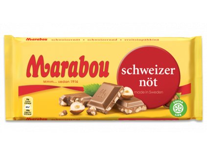 Marabou Mléčná čokoláda s lískovými oříšky - 200 g