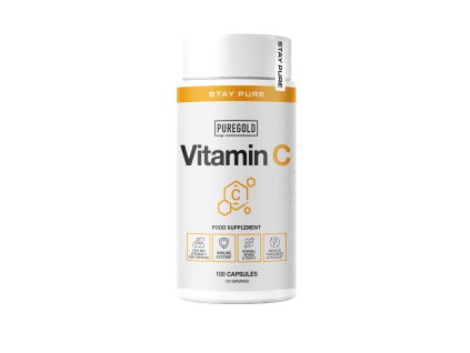 Vitamin C 1000 mg od PureGold – 100 kapslí pro podporu imunity, ochranu buněk a snížení únavy