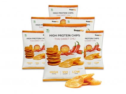 Protein Chips Thai Sweet Chili - Supplify High, Box 6 kus