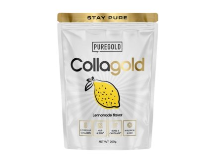 CollaGold s kyselinou hyaluronovou – citronový kolagen PureGold, 300 g prášek pro pleť, klouby a vitalitu