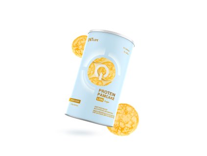 QNT Protein Pancake bez cukru 500 g – proteinová směs na palačinky s vysokým obsahem bílkovin, nízkým obsahem cukru, ve světle modrém balení na bílém pozadí