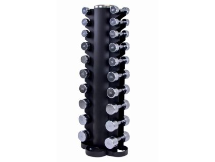 LMX.® Dumbbelltower with CHROME dumbbellset 1-10kg
