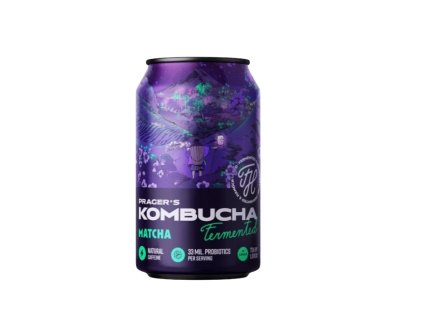 Kombucha Prager's Matcha – fermentovaný nápoj s příchutí japonského matcha čaje, bohatý na probiotika a antioxidanty