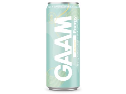 Energetický Nápoj GAAM 330ml, příchuť lemonade – osvěžující energetický drink s citronovou příchutí pro zvýšení energie a vitality