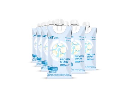 Balení 12 proteinových shake QNT s vanilkovou příchutí, 330 ml. Vysoký obsah bílkovin pro podporu růstu a regeneraci svalů po tréninku.