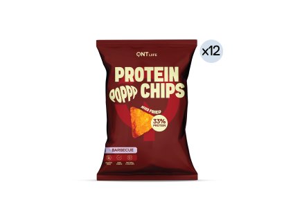 Protein Chips – QNT, 50 g (BBQ). Nesmažené proteinové chipsy s 33 % bílkovin, bez lepku a oleje, s lahodnou grilovací příchutí.