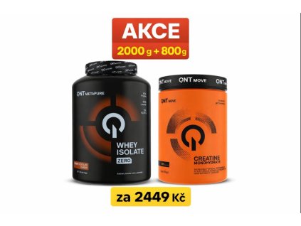 Akce Iso Whey Metapure QNT, 2000 g + Kreatin Monohydrate Pure QNT, 800 g za 2449 Kč