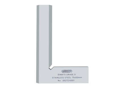 90° BEVELED EDGE SQUARE (DIN875 grade 0) 75x50mm