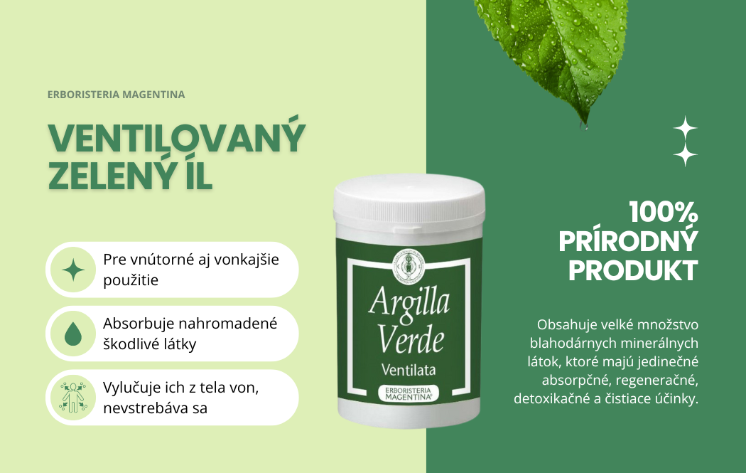 Ventilovaný zelený íl